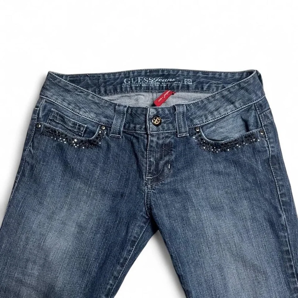 Guess Rose Rhinestone Low Rise Jeans - Picture 4 of 8